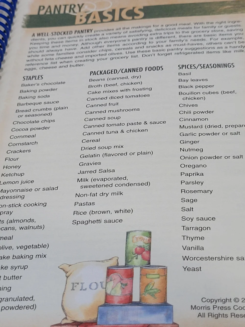 Ma Corley's Kitchen Blue Spiral Recipe Book